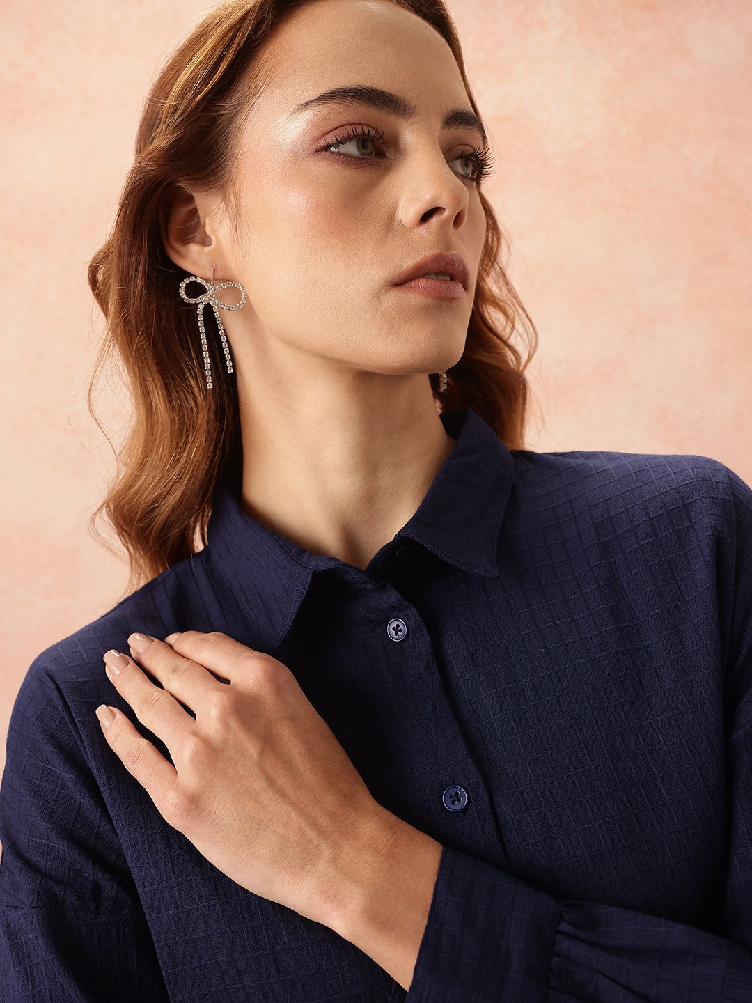 all about you Geometric Design Pure Cotton Casual Shirt