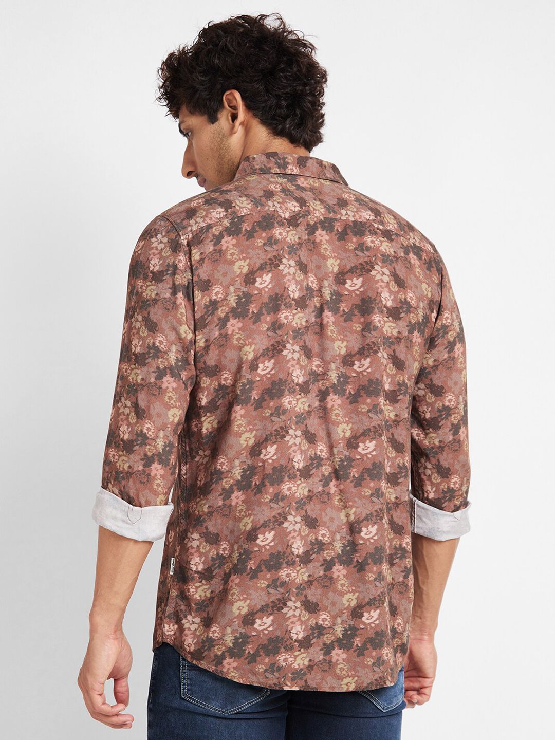 Being Human Slim Fit Floral Printed Casual Shirt