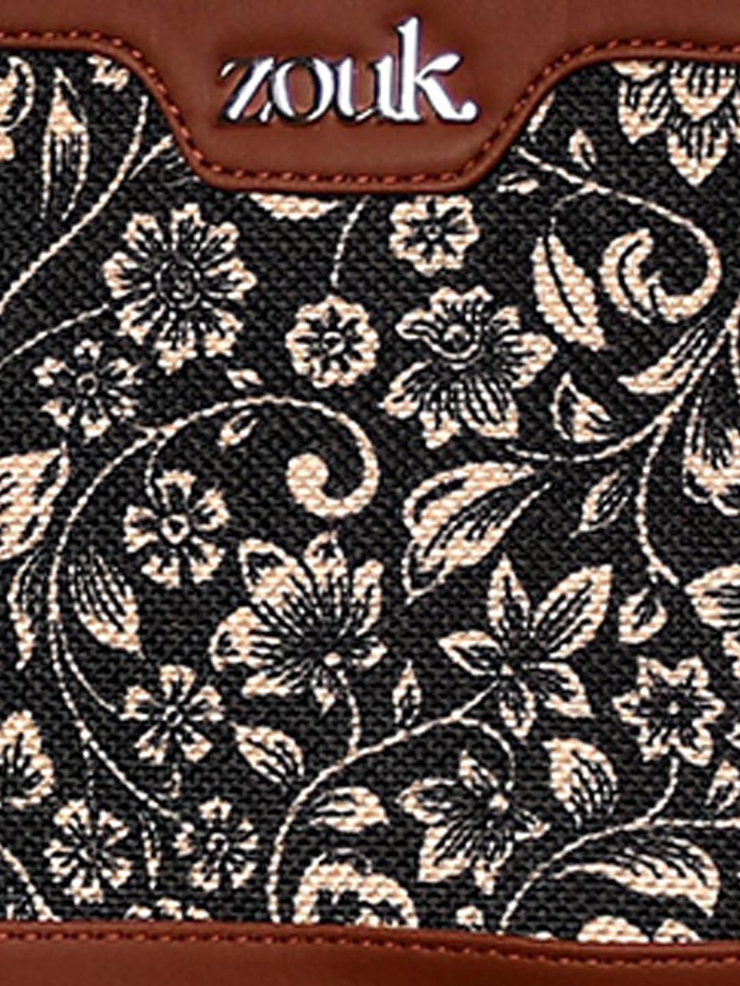 ZOUK FloMotif Harmony Floral Printed Structured Sling Bag