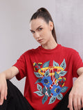 HRX by Hrithik Roshan Women Printed Relaxed Fit T-shirt