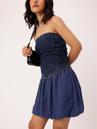 DressBerry Women Gathered A-Line Mini Skirt