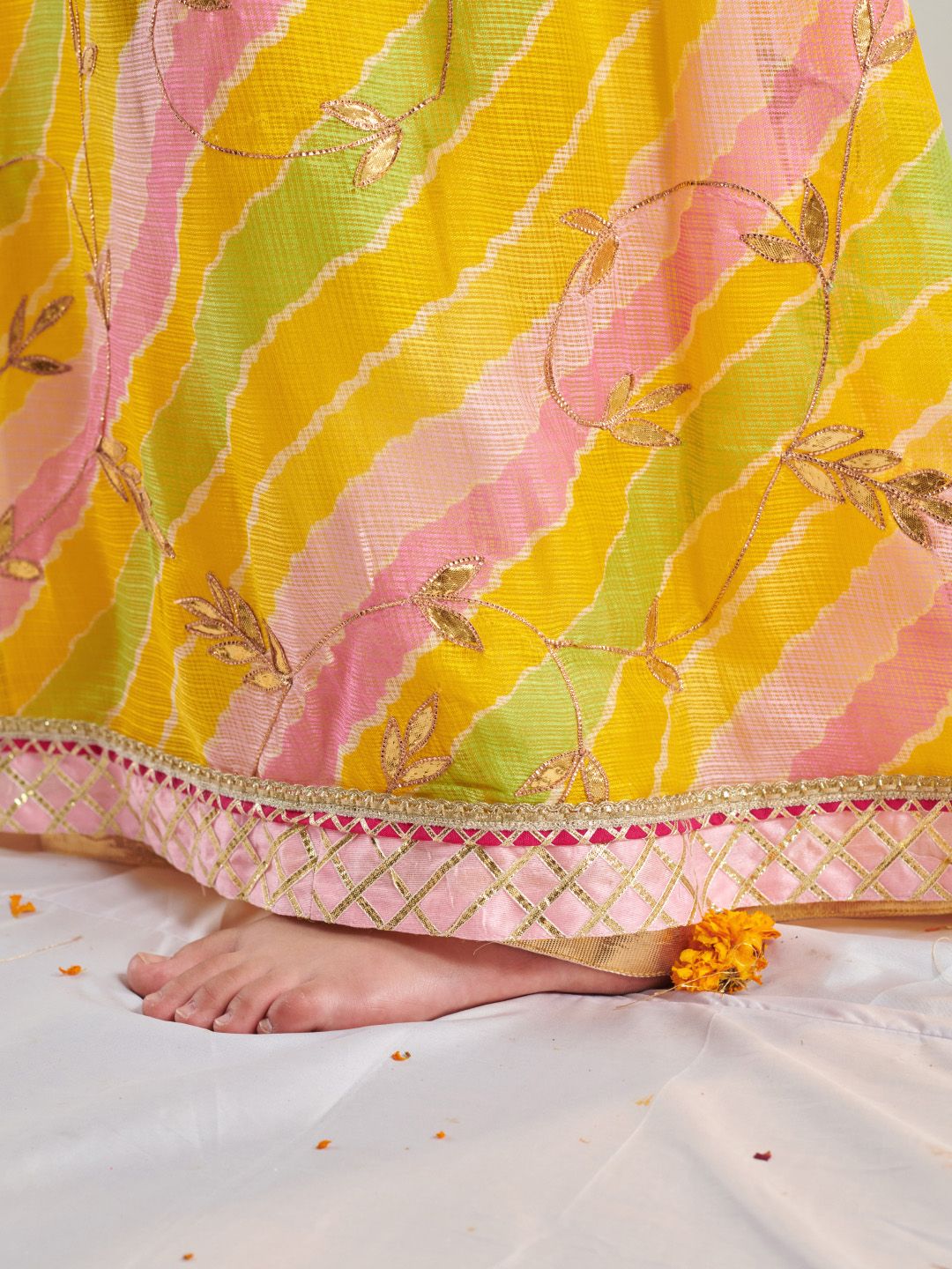 pspeaches Girls Printed Ready to Wear Lehenga Choli