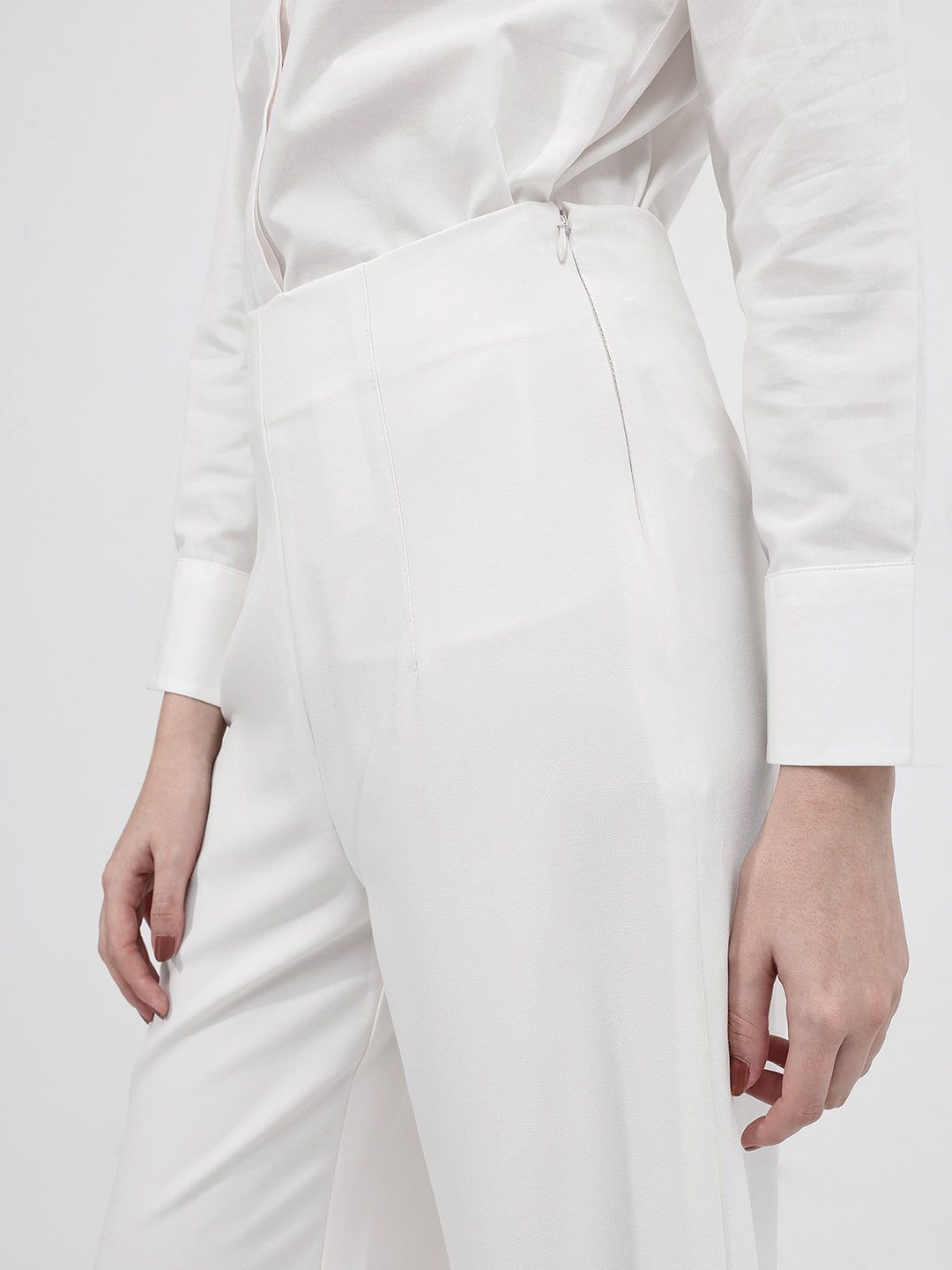 RAREISM Regular Fit Comfort Cotton High-Rise Parallel Trousers