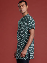 Anouk Men Cotton Geometric Indie Prints Kurta