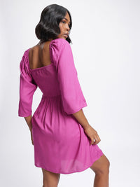 DressBerry Twisted Opulence Smocked A-line Dress