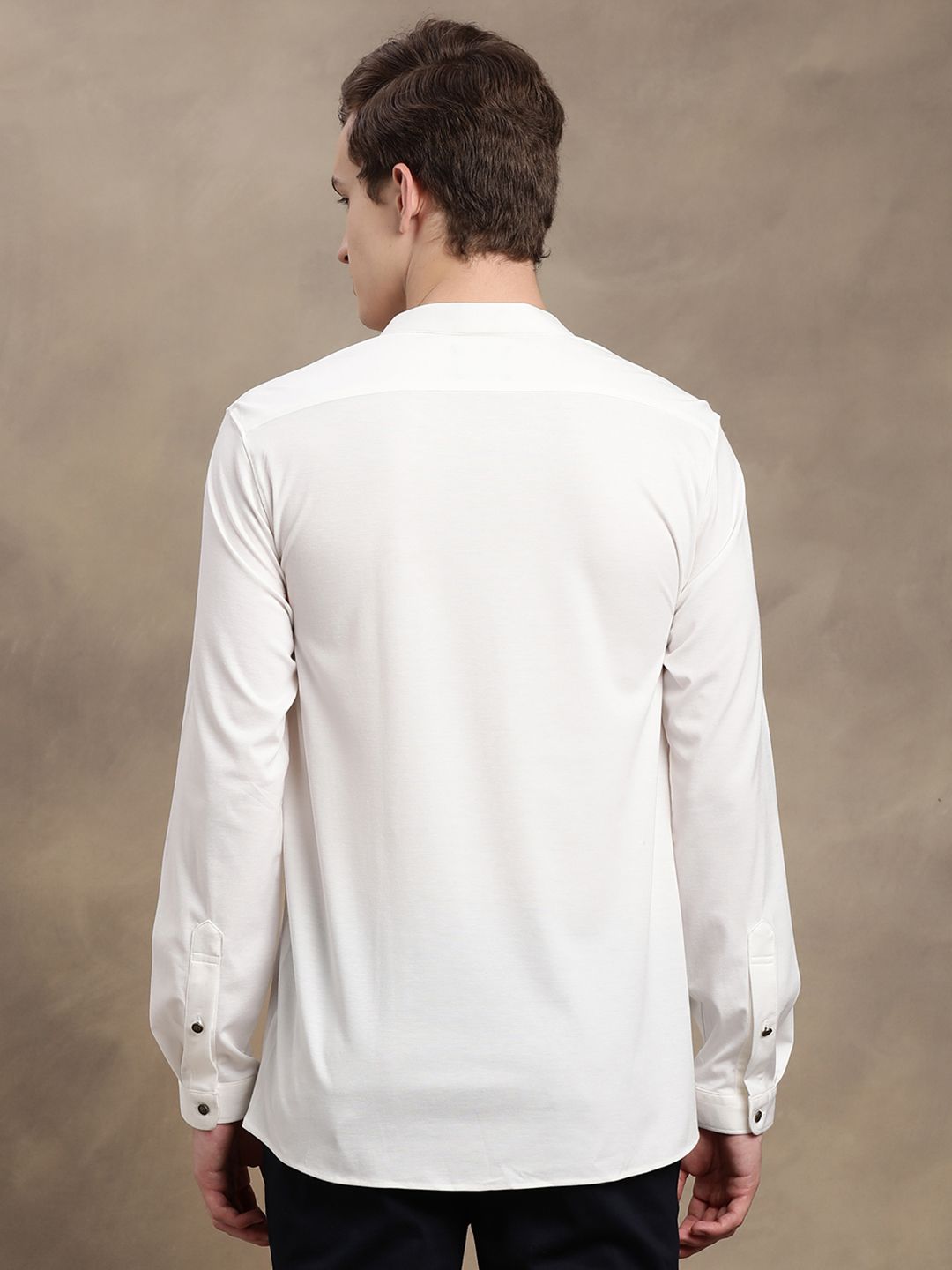 Turtle Men Band Collar Shirt