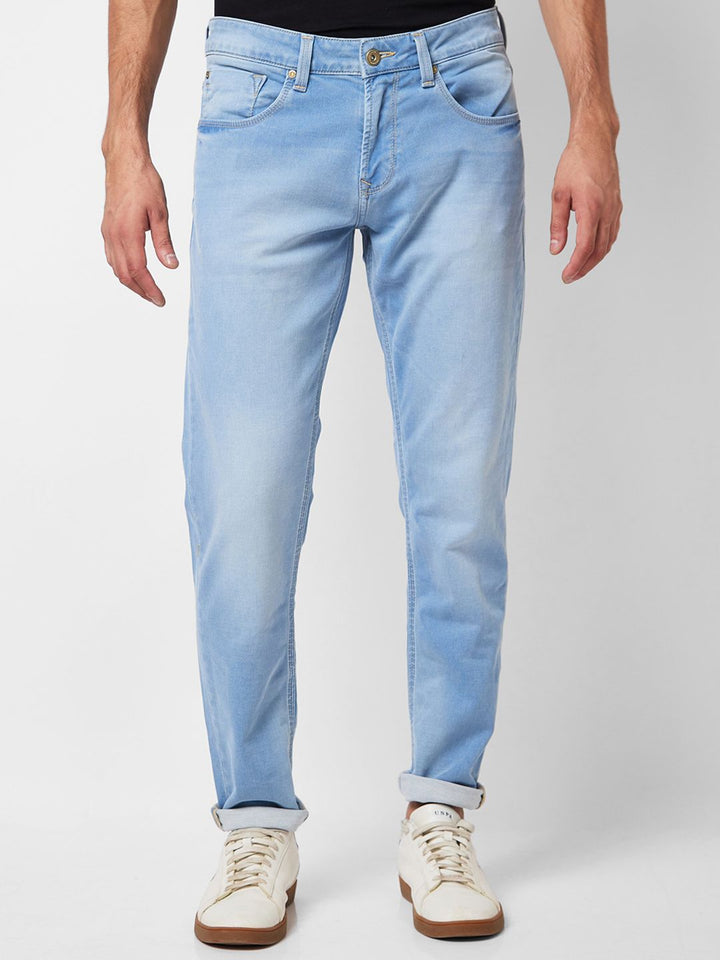 SPYKAR Men Super Skinny Slim Fit Low-Rise Heavy Fade Clean Look Stretchable Jeans