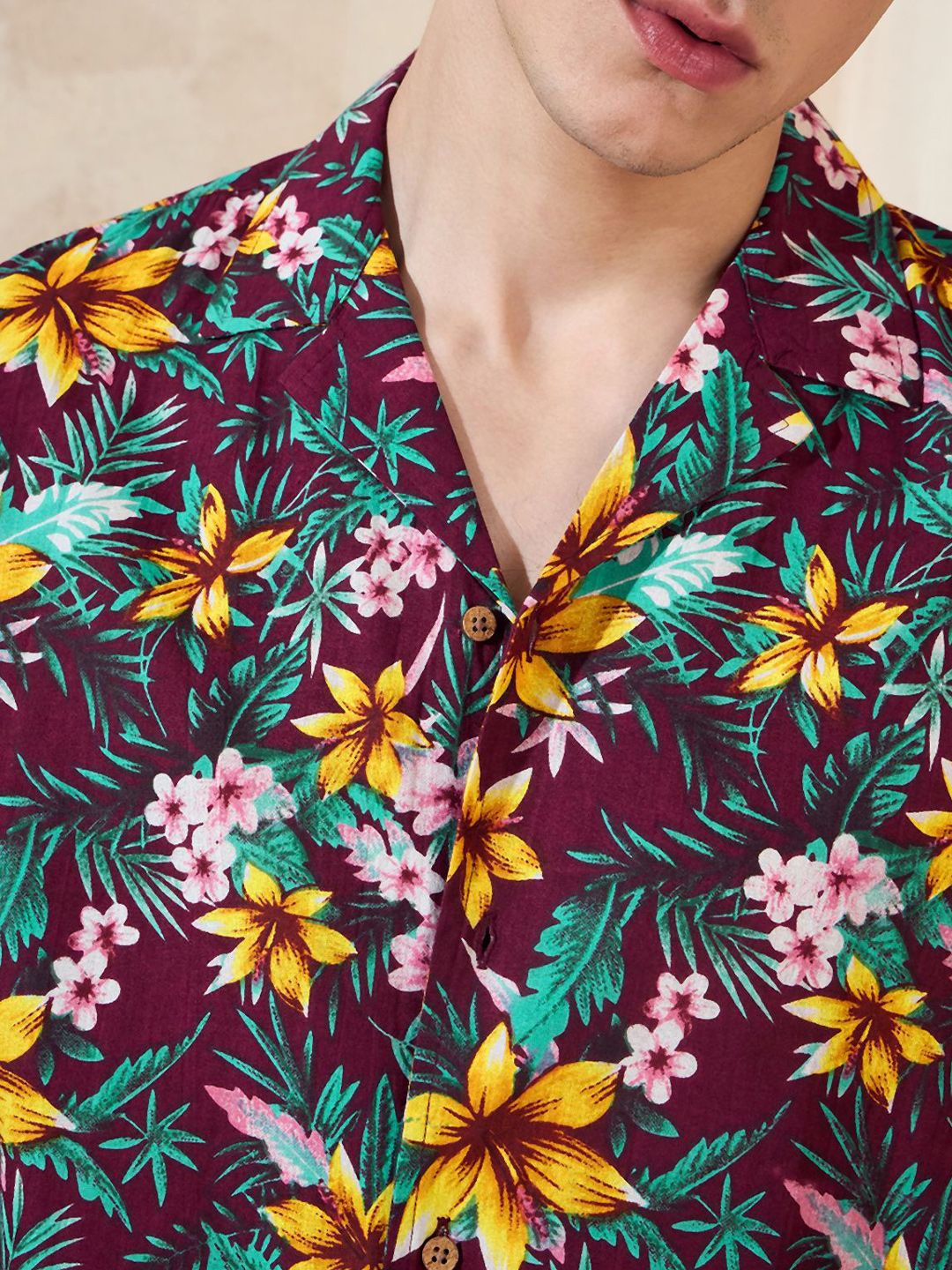 DENNISON Floral Printed Oversized Casual Shirt