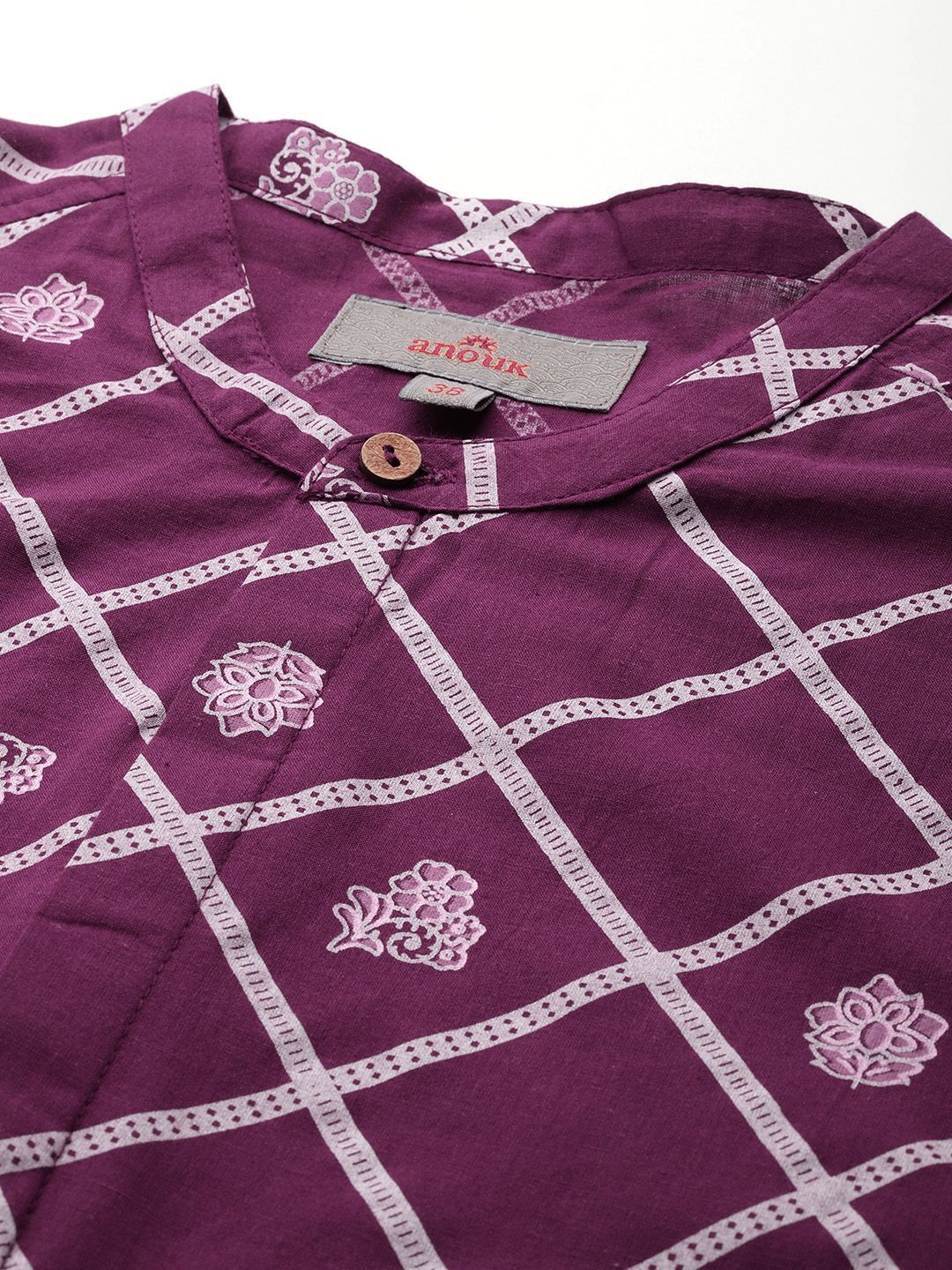 Anouk Men Cotton Geometric Indie Prints Kurta