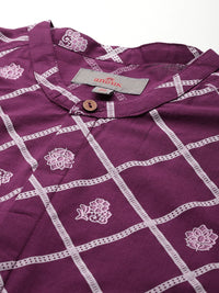 Anouk Men Cotton Geometric Indie Prints Kurta