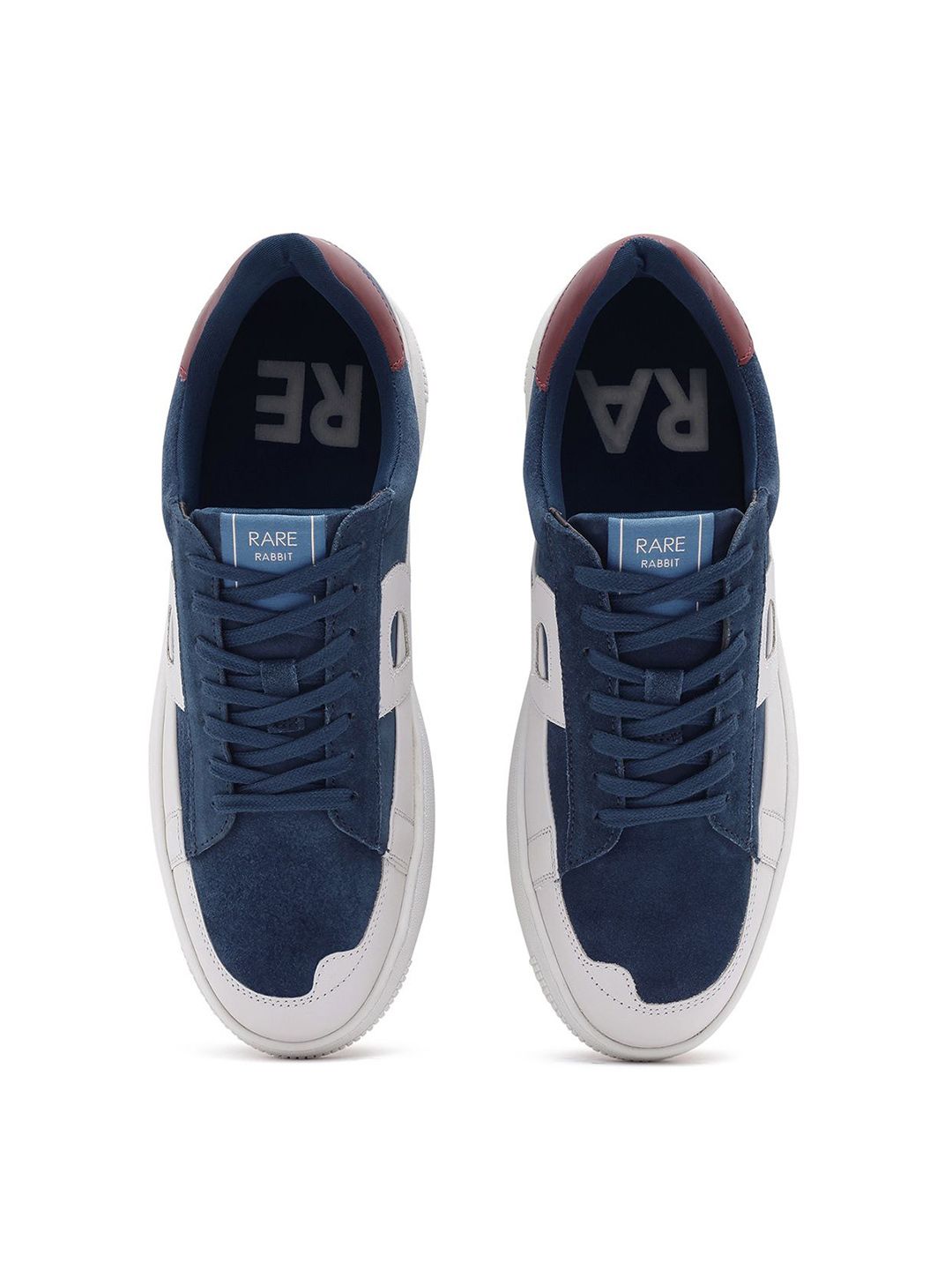 RARE RABBIT Men Colourblocked Leather Sneakers