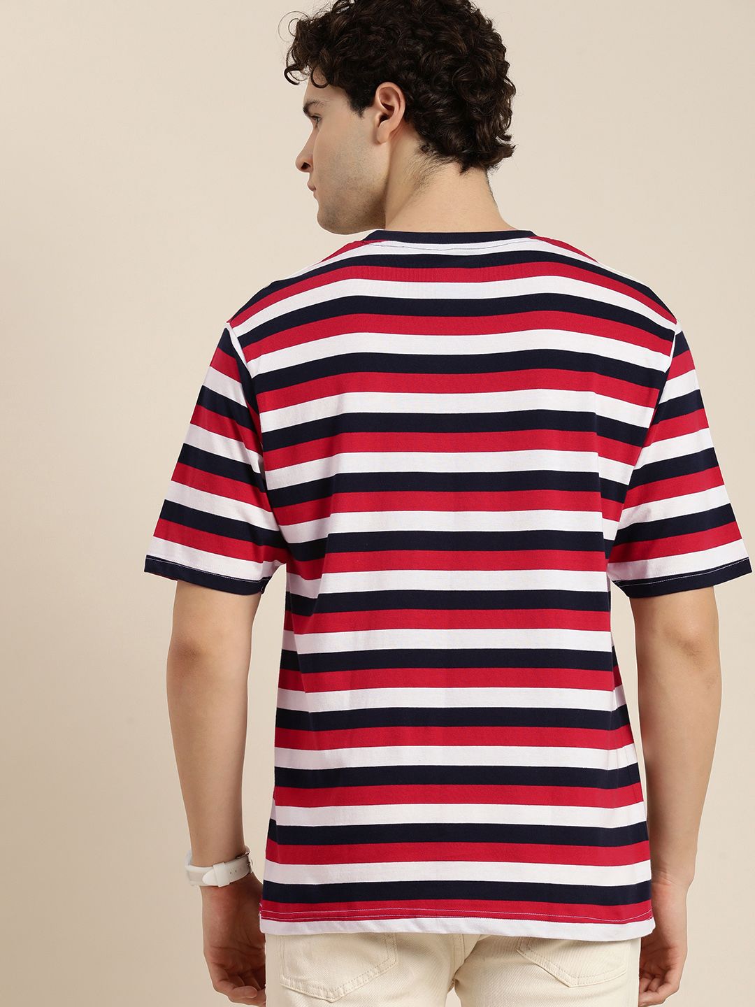 DILLINGER Men Striped Loose T-shirt