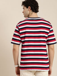 DILLINGER Men Striped Loose T-shirt