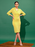 WORK IT by STREET 9 Lapel Collar Sheath Dress