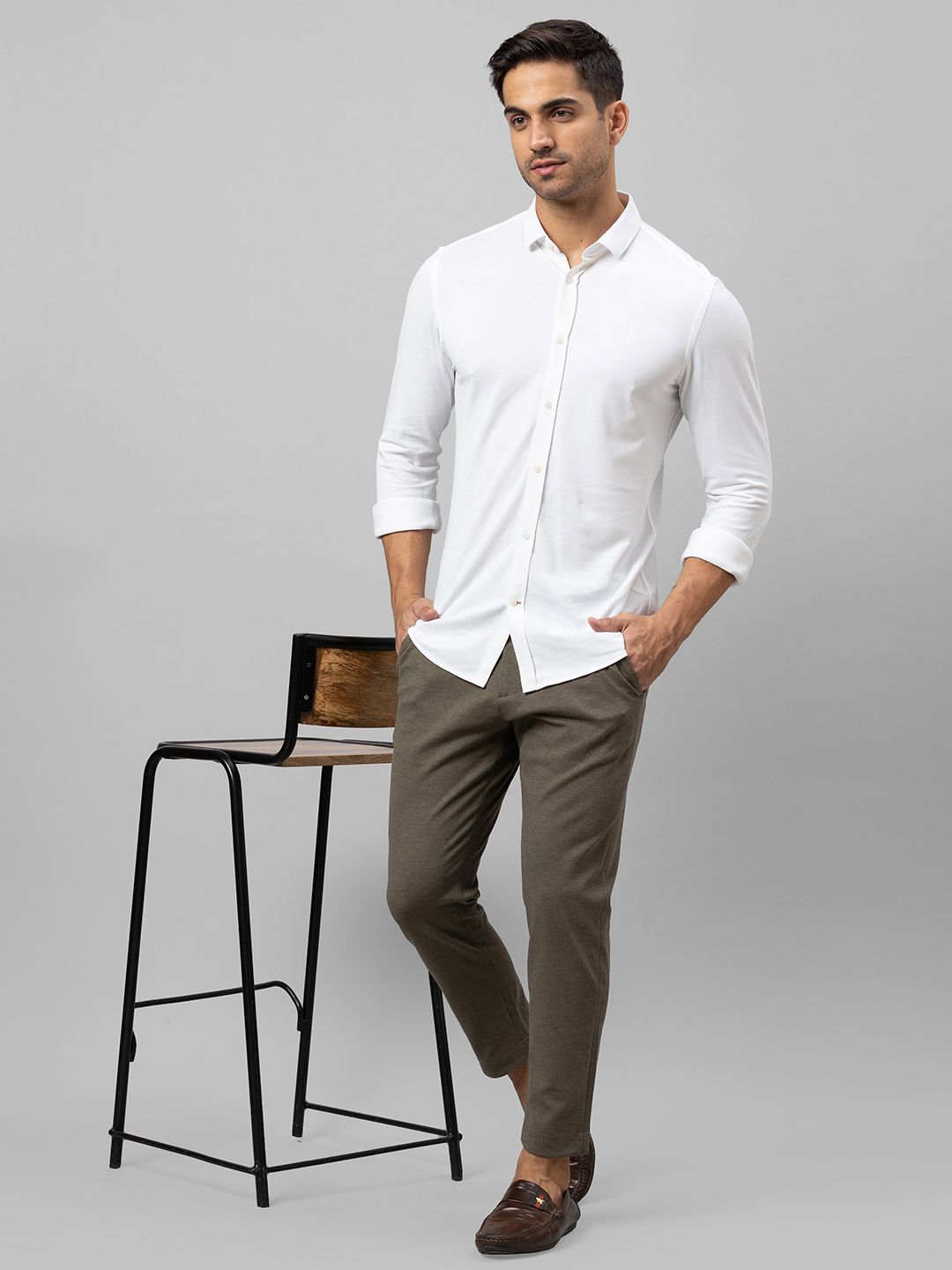 Being Human Men Khaki Solid Trousers