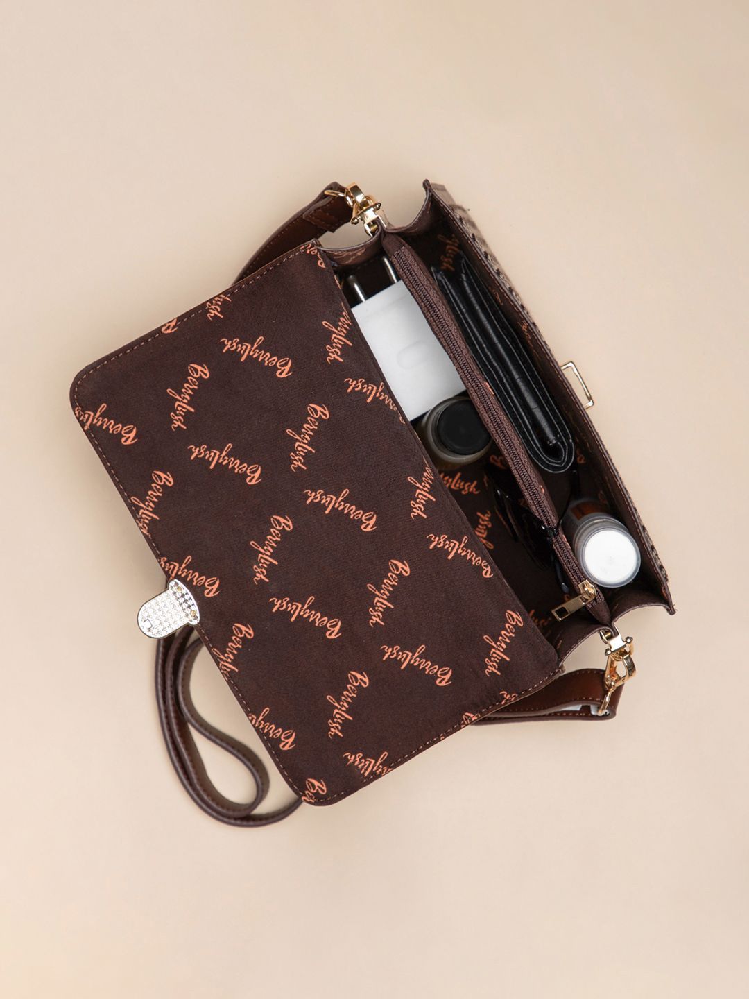 Berrylush Women Checked Structured Casual Sling Bag