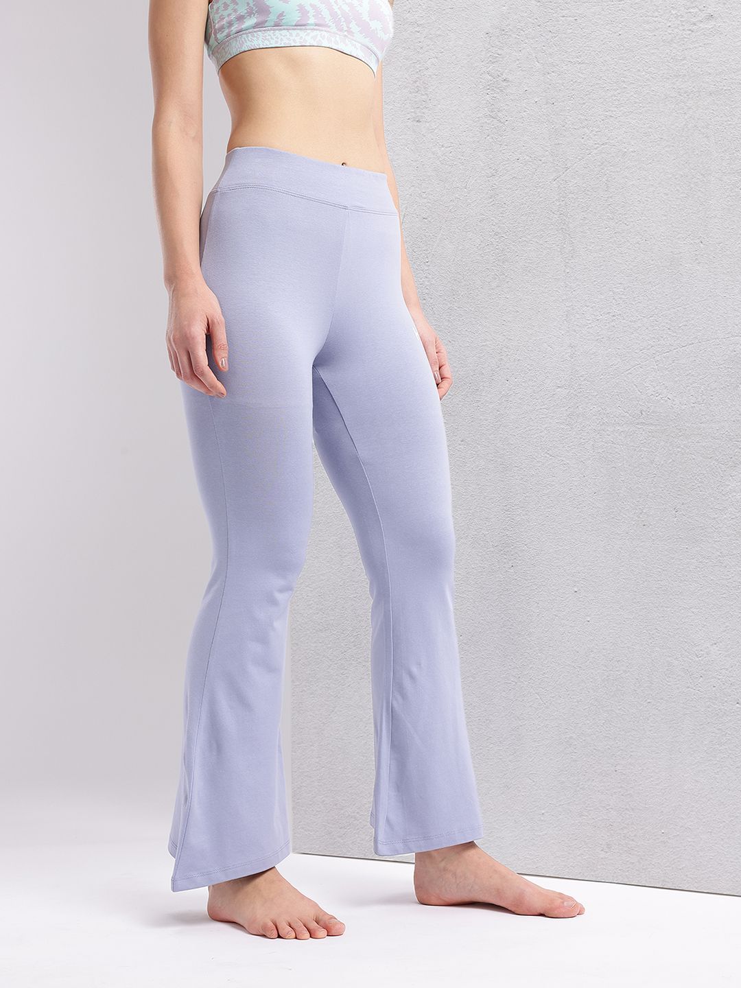 HRX by Hrithik Roshan Women Slit Hem Paneled Flared Yoga Track Pants