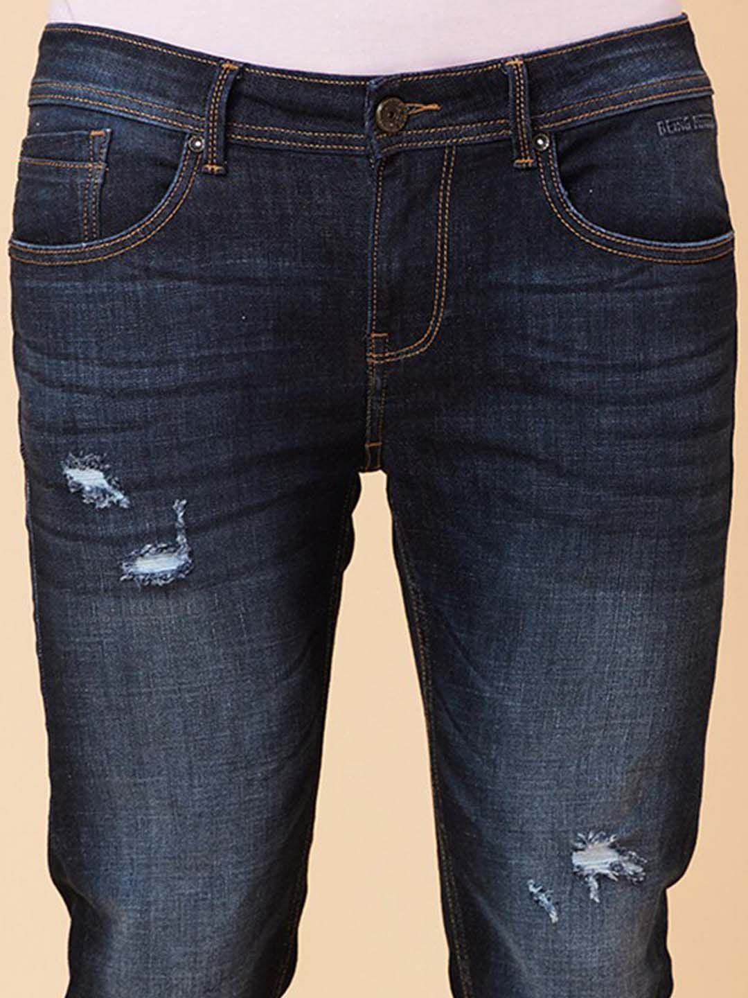 Being Human Men Low Distress Light Fade Jeans