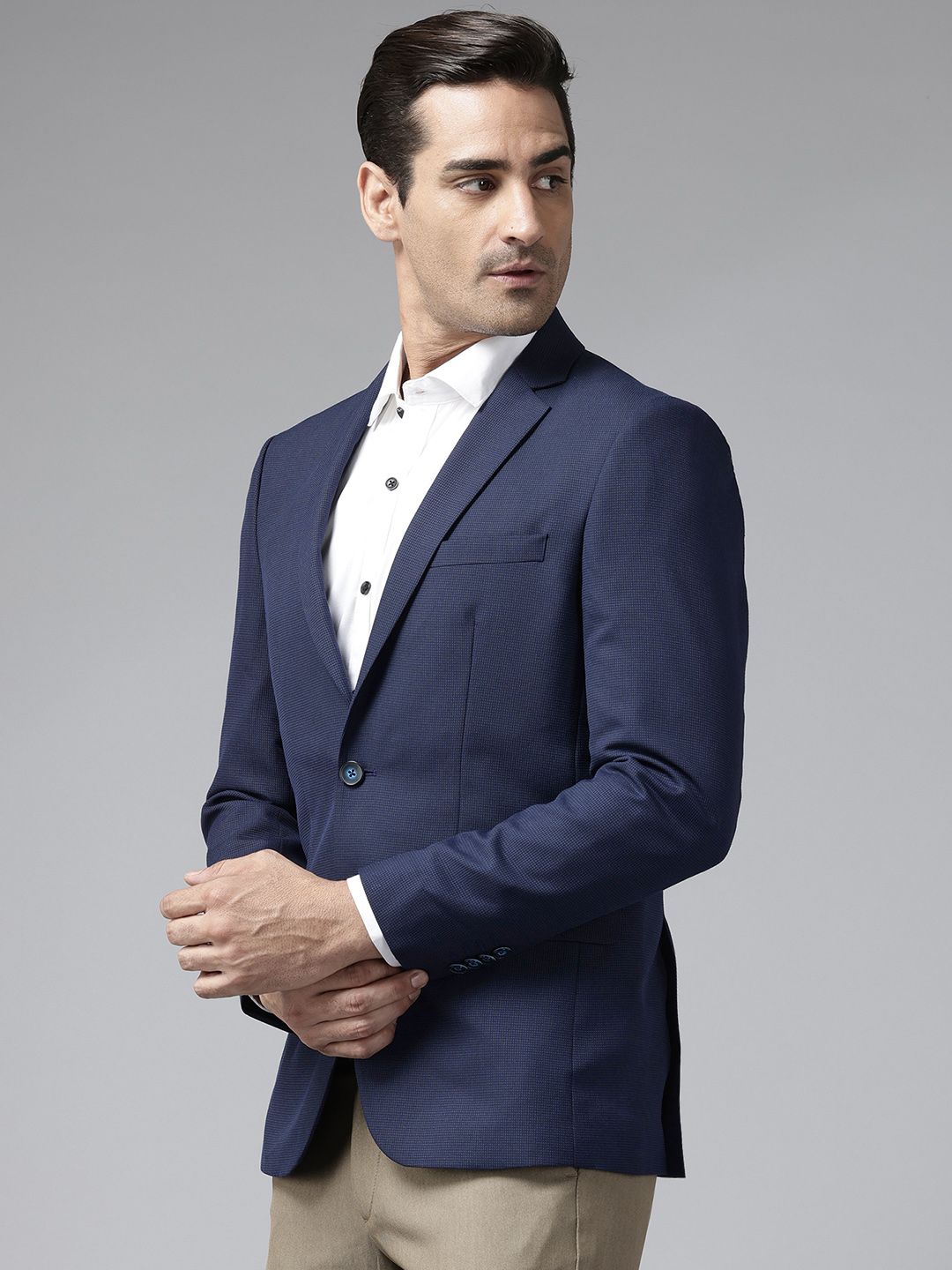 Park Avenue Single-Breasted Slim Fit Formal Blazer