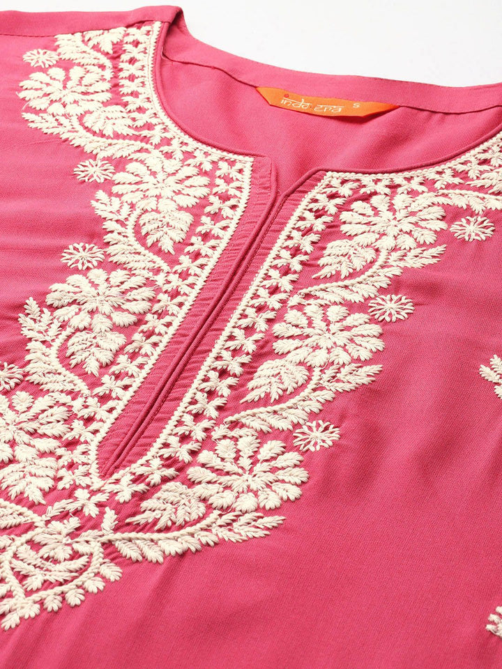 Indo Era Ethnic Motifs Embroidered Thread Work Kurta