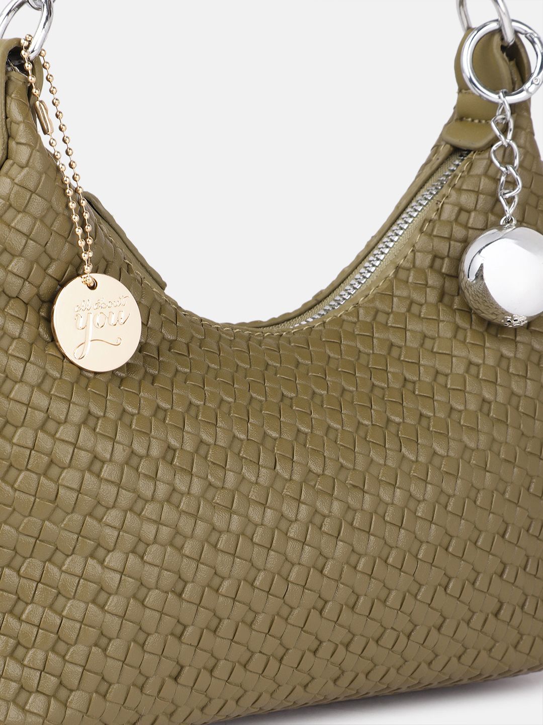 all about you Textured Structured Hobo Bag