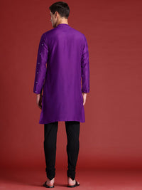 Anouk Mirror Work Embroidered  Kurta with Trousers Set