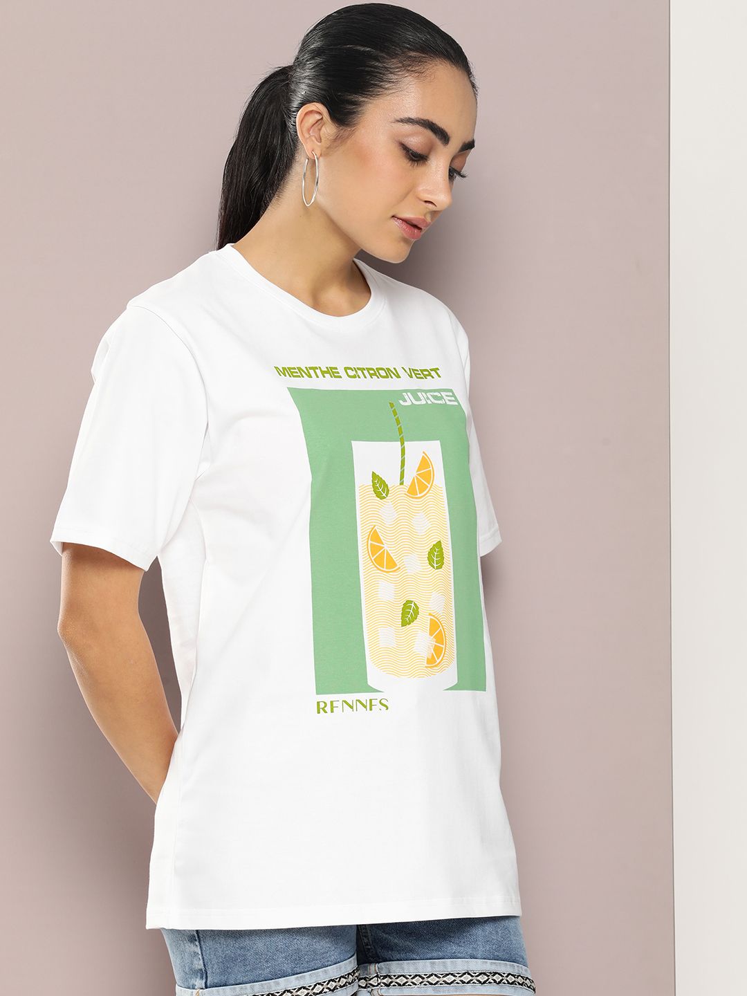 DILLINGER Women Graphic Printed  Oversized T-shirt