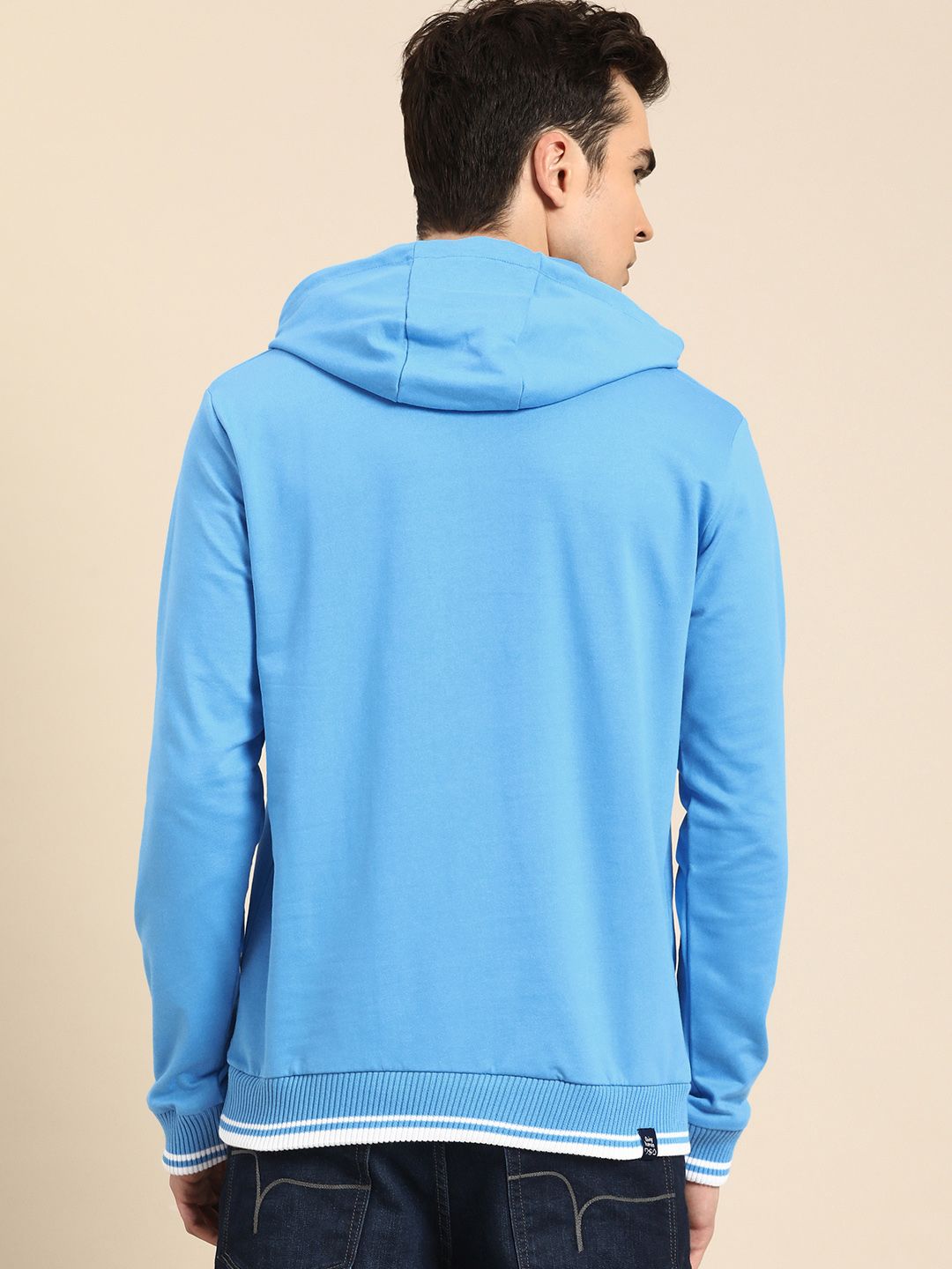 Being Human Men Brand Logo Print Hooded Pure Cotton Sweatshirt