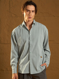 DENNISON Drop Shoulder Oversized Pintuck Shirt