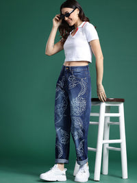 DressBerry Women Printed Slouchy Fit Jeans