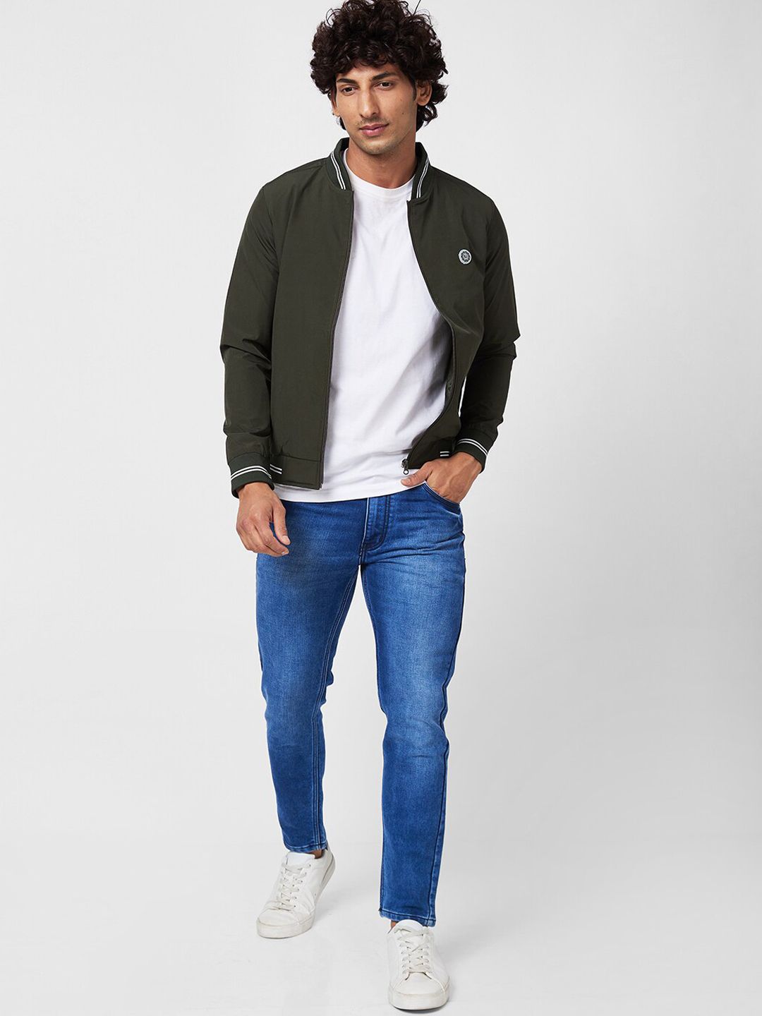 SPYKAR Mock Collar Bomber Jacket