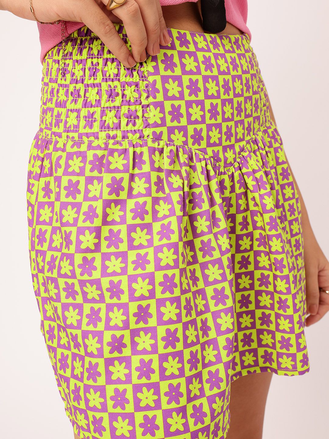 Dressberry Floral Sway Printed Flared Skirt