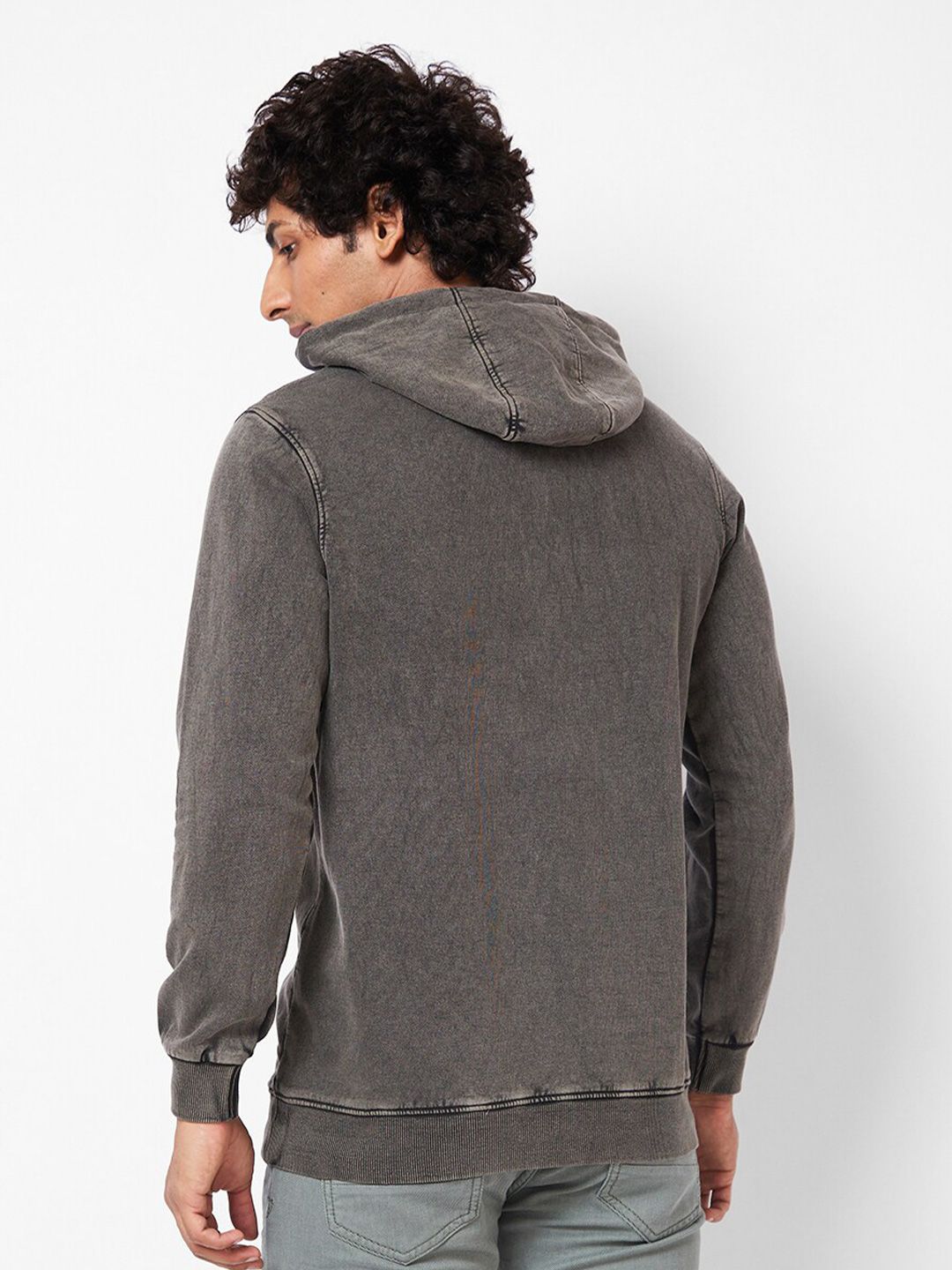 SPYKAR Typography Printed Hooded Pullover Sweatshirt