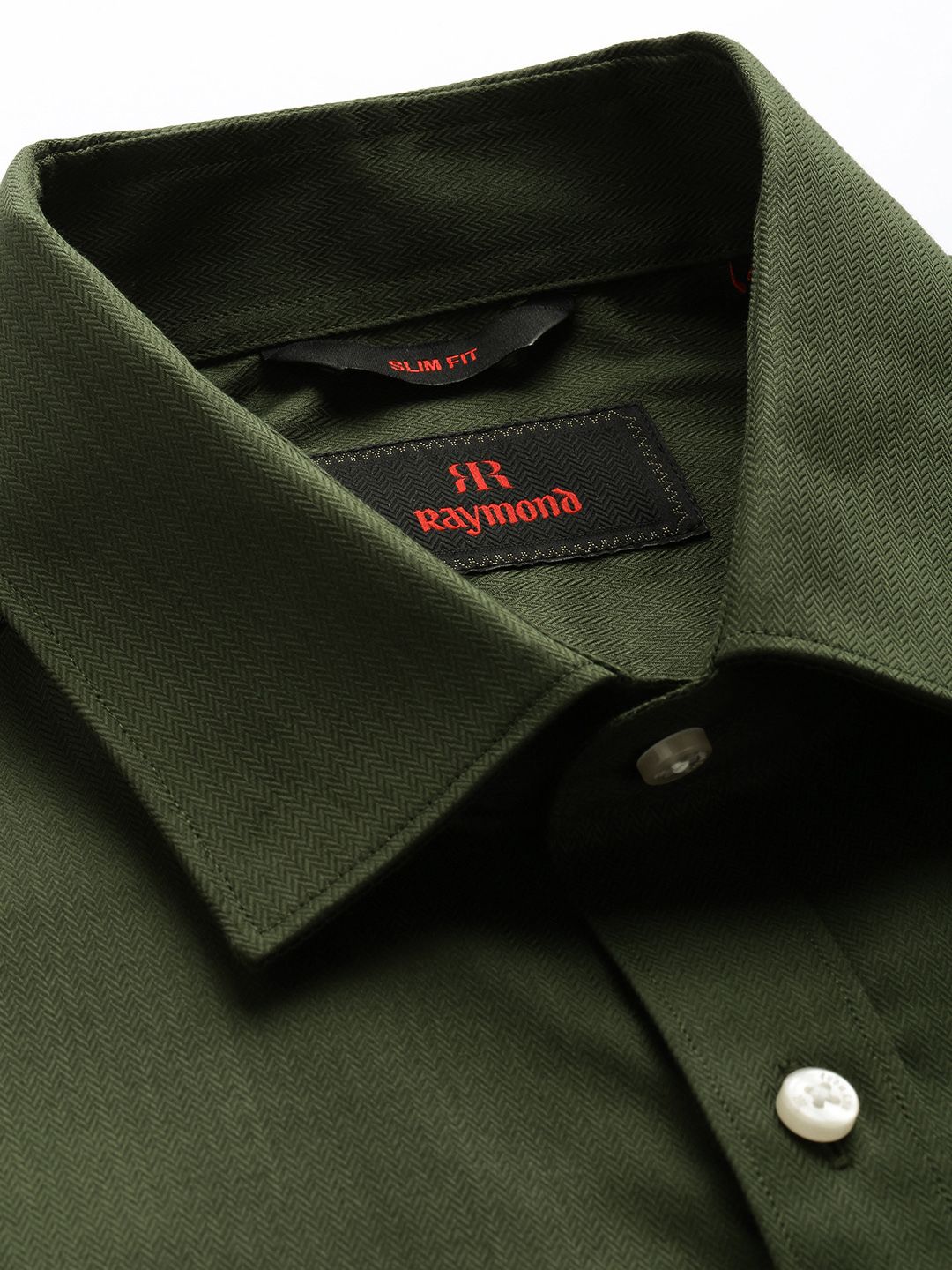 Raymond Self Design Slim Fit Pure Cotton Formal Shirt