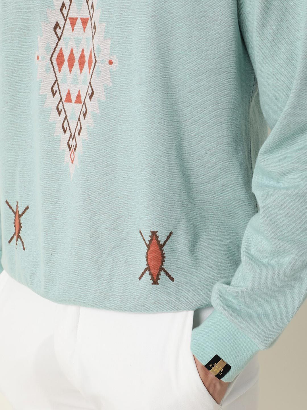 RARE RABBIT Men Aztec Printed Sweatshirt