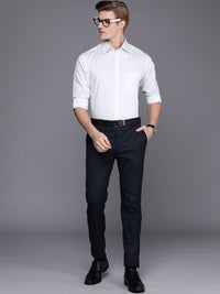 Raymond Men Pure Cotton Slim Fit Micro Checks Opaque Formal Shirt