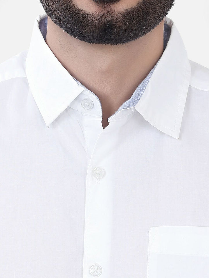 VASTRADO Classic Spread Collar Long Sleeves Slim Fit Casual Shirt