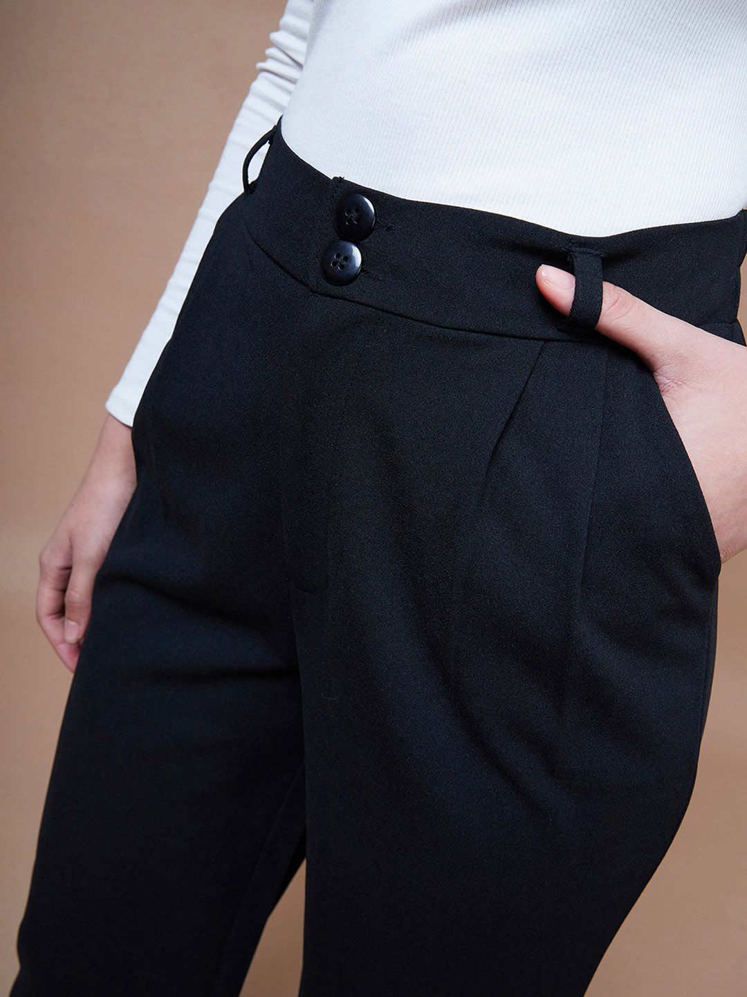 SASSAFRAS BASICS Women Straight Fit Parallel Trousers
