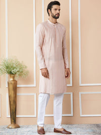 See Designs Floral Embroidered Regular Sequinned Pure Cotton Kurta with Pyjamas