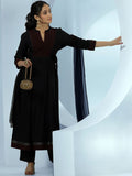 Libas Women Embroidered Thread Work Pure Cotton Kurta with Trousers & With Dupatta