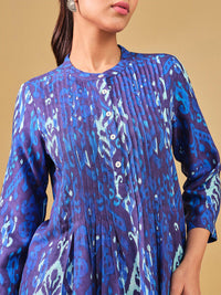 Global Desi Printed Pleated Straight Kurta