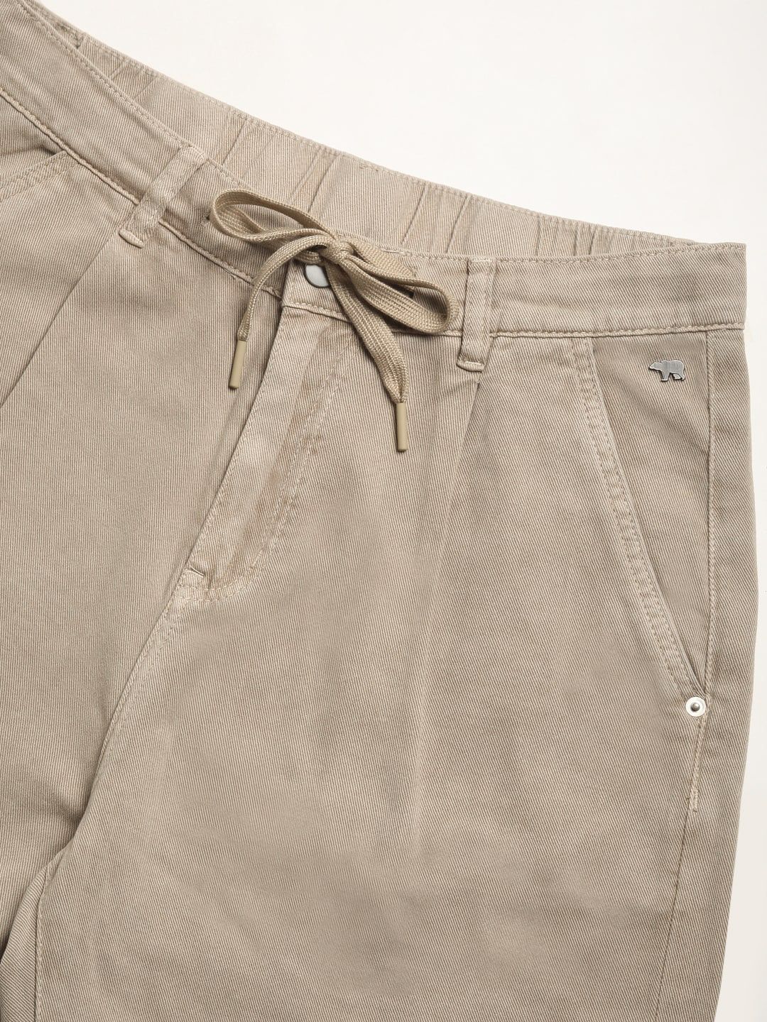 THE BEAR HOUSE Men Pleated Relaxed Fit Clean Look Pure Cotton Trousers