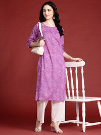 Anouk Ethnic Motifs Printed Pure Cotton Straight Kurta