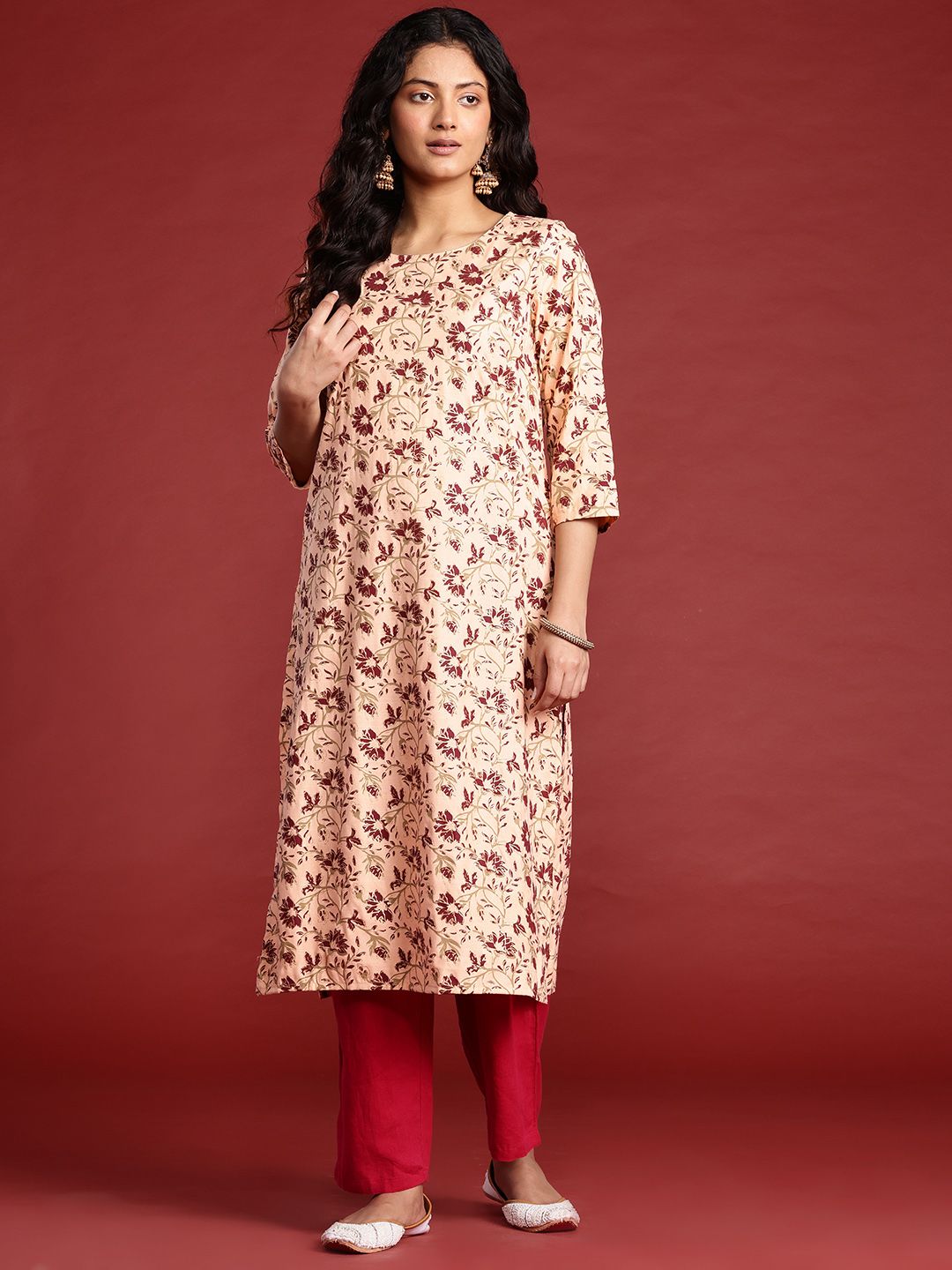 Anouk Printed Straight Kurta