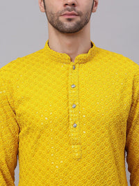 Jompers Men Embroidered Cotton Kurta