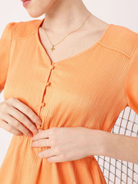 DressBerry Citrus Dream Minimalist Muse Tiered Dress