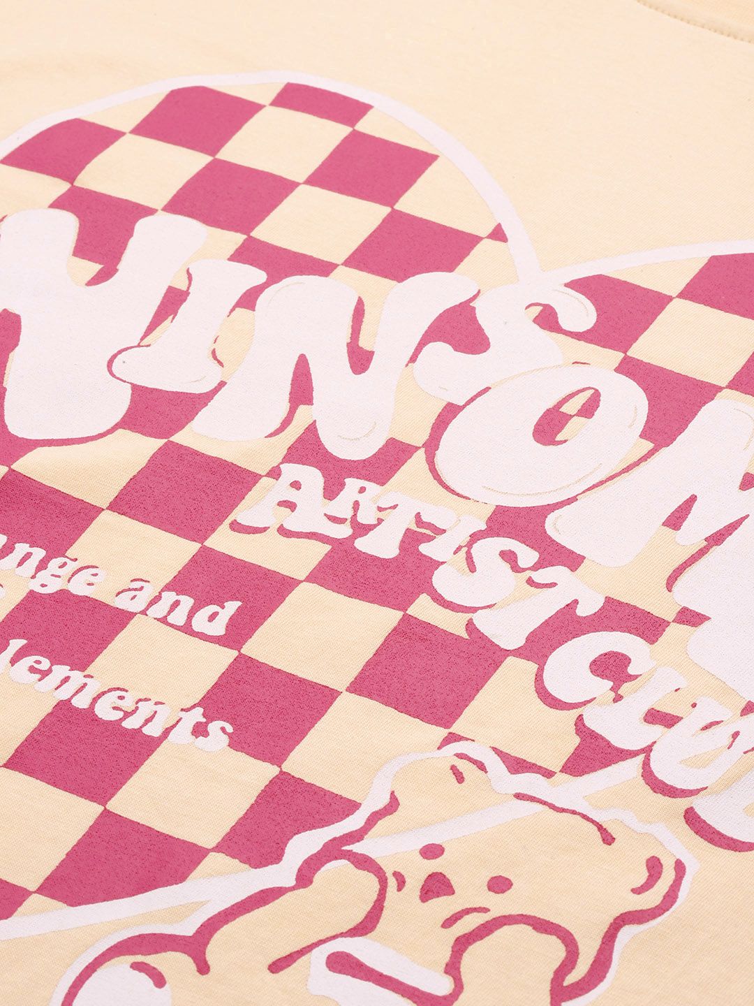 DressBerry Women Pure Cotton Graphic Printed Drop-Shoulder Sleeves T-shirt