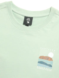 THE BEAR HOUSE Graphic Printed Round Neck Cotton Oversized T-shirt