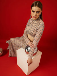 STREET 9 Embellished A-Line Maxi Skirt