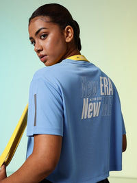 HRX by Hrithik Roshan Typography Printed Rapid-Dry Running Boxy T-shirt